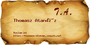 Thomasz Atanáz névjegykártya